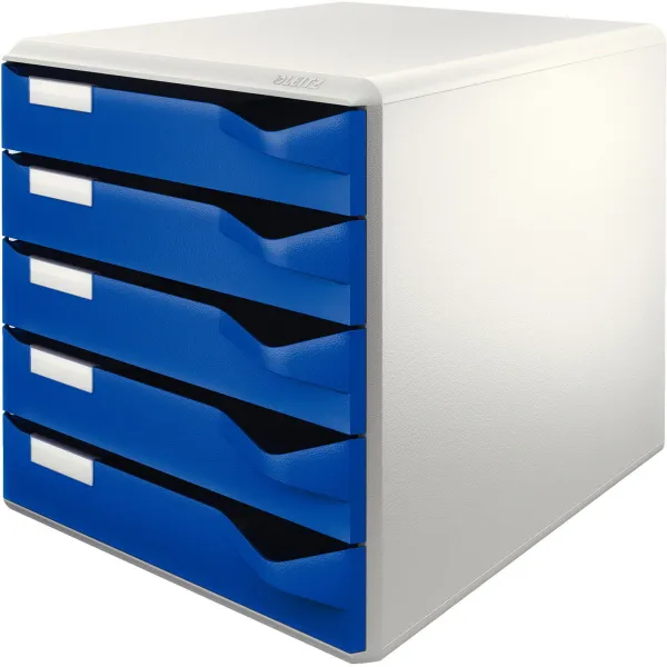 Leitz Post og Form skuffekabinet blå/hvid