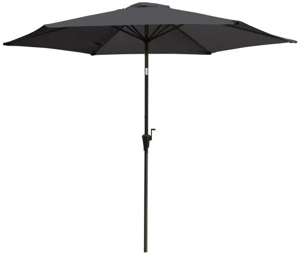 Crank parasol med vip mørkegrå 300cm